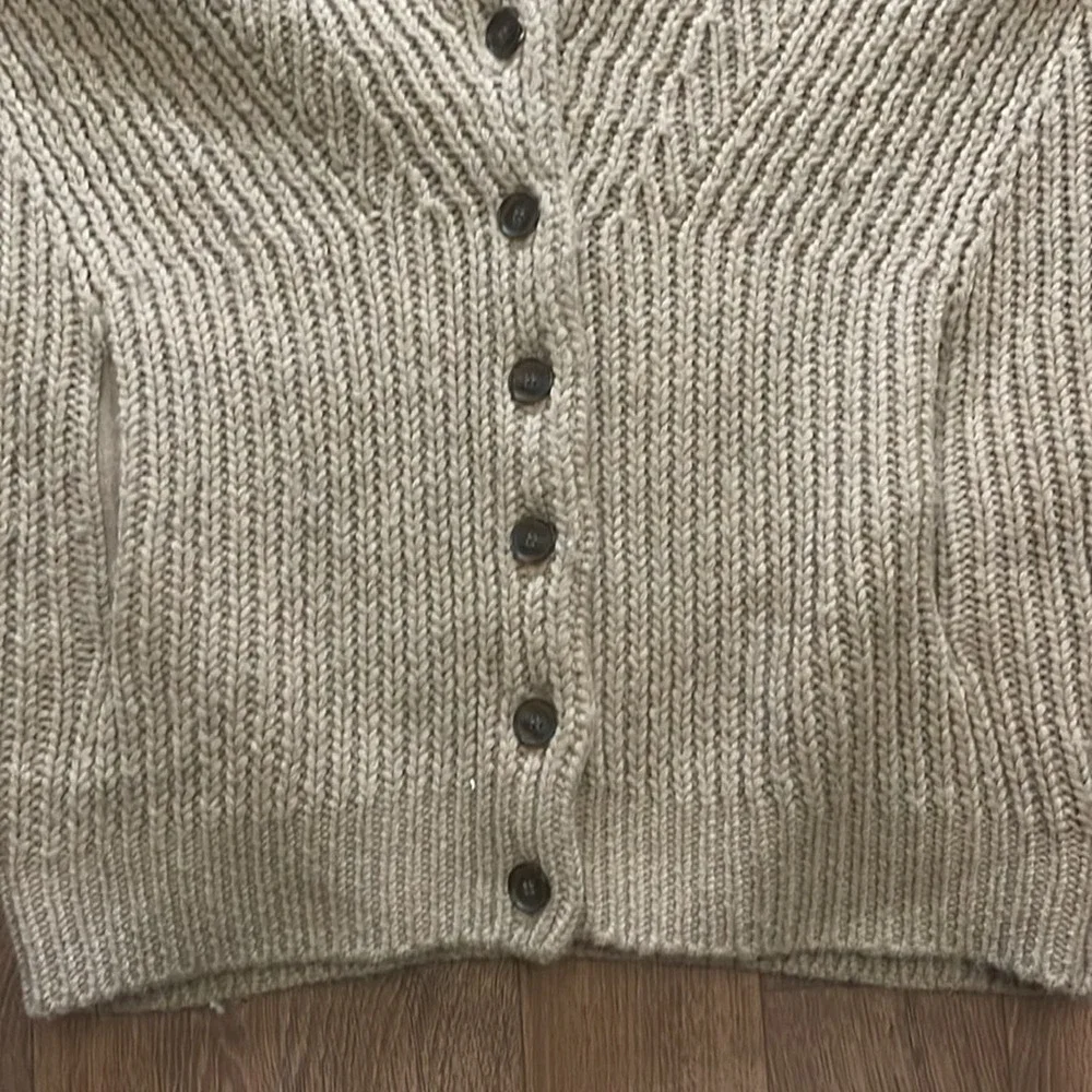 Alexander Wang Chunky Balloon Puffy Sleeve Oversized Wool Cardigan - Picture 5 of 7